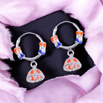 Load image into Gallery viewer, 925 Sterling Silver Enamel Hoop Earrings with Colorful Drop For Girls/Women - Taraash