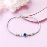 Load image into Gallery viewer, 925 Sterling Silver Evil Eye Adjustable Bracelet for Women - Taraash