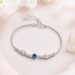 Load image into Gallery viewer, 925 Sterling Silver Evil Eye Adjustable Bracelet for Women - Taraash