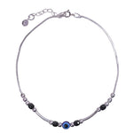 Load image into Gallery viewer, 925 Sterling Silver Evil Eye Beaded Chain Anklets for Women - Taraash