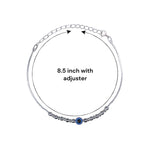 Load image into Gallery viewer, 925 Sterling Silver Evil Eye Beaded Chain Bracelet for Women - Taraash