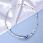 Load image into Gallery viewer, 925 Sterling Silver Evil Eye Beaded with Multi Silver Beads 7.5" Bracelet For Women - Taraash