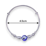 Load image into Gallery viewer, 925 Sterling Silver Evil Eye Beads Nazariya Bangle for Kids - Taraash