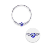 Load image into Gallery viewer, 925 Sterling Silver Evil Eye Beads Nazariya Bangle for Kids - Taraash
