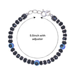 Load image into Gallery viewer, 925 Sterling Silver Evil Eye Beads Nazariya Bracelet for Kids - Taraash