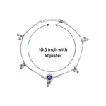 Load image into Gallery viewer, 925 Sterling Silver Evil Eye Charm Single Anklets for Women - Taraash