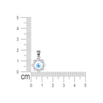 Load image into Gallery viewer, 925 Sterling Silver Evil Eye Flower Pendant with Sparkling Cubic Zirconia For Womens - Taraash