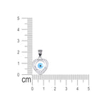 Load image into Gallery viewer, 925 Sterling Silver Evil Eye Heart Pendant with Sparkling Cubic Zirconia For Womens - Taraash