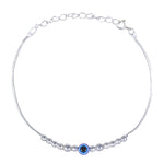 Load image into Gallery viewer, 925 Sterling Silver Evil Eye Multi Beaded Bracelet for Women - Taraash