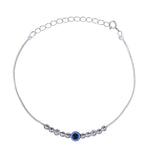 Load image into Gallery viewer, 925 Sterling Silver Evil Eye Multi Beaded Chain Bracelet for Women - Taraash