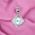 Load image into Gallery viewer, 925 Sterling Silver Evil Eye Pendant with Sparkling Cubic Zirconia For Womens - Taraash