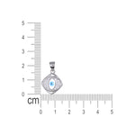 Load image into Gallery viewer, 925 Sterling Silver Evil Eye Pendant with Sparkling Cubic Zirconia For Womens - Taraash