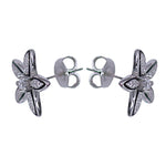 Load image into Gallery viewer, 925 Sterling Silver Flower Enamel with CZ Stud Earrings for Women - Taraash