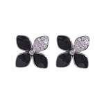 Load image into Gallery viewer, 925 Sterling Silver Flower Enamel with CZ Stud Earrings for Women - Taraash