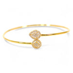Load image into Gallery viewer, 925 Sterling Silver Gold Plated CZ Bangle For Girls/Women - Taraash