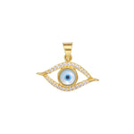 Load image into Gallery viewer, 925 Sterling Silver Gold Plated Evil Eye Pendant For Women - Taraash