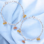 Load image into Gallery viewer, 925 Sterling Silver Gold & Rose Gold Small Bead Anklet for Kids - Taraash