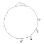 Load image into Gallery viewer, 925 Sterling Silver Graceful Beaded Charm Chain Anklet For Women - Taraash
