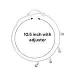 Load image into Gallery viewer, 925 Sterling Silver Graceful Beaded Charm Chain Anklet For Women - Taraash
