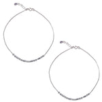 Load image into Gallery viewer, 925 Sterling Silver Graceful Multi Beaded Chain Anklet For Women - Taraash