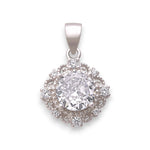 Load image into Gallery viewer, 925 Sterling Silver Halo Solitaire Cz Pendant For Women - Taraash