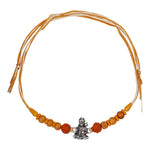 Load image into Gallery viewer, 925 Sterling Silver Hanuman Motif With Rudraksha Beaded Rakhi for Brother - Taraash