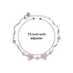 Load image into Gallery viewer, 925 Sterling Silver Heart and Pink Mother - of - Pearl with CZ Bracelet for Women - Taraash