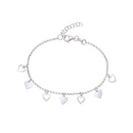 Load image into Gallery viewer, 925 Sterling Silver Heart Charms Bracelet Gift for Womens - Taraash