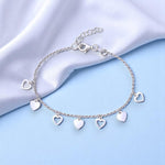 Load image into Gallery viewer, 925 Sterling Silver Heart Charms Bracelet Gift for Womens - Taraash