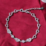 Load image into Gallery viewer, 925 Sterling Silver Heart - Shaped Links Bracelet for Women - Taraash
