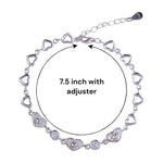 Load image into Gallery viewer, 925 Sterling Silver Heart - Shaped Links Bracelet for Women - Taraash