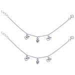 Load image into Gallery viewer, 925 Sterling Silver Heart with Small Bead Anklet for Kids - Taraash