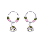 Load image into Gallery viewer, 925 Sterling Silver Hoop Earrings with Colorful Jhumki Enamel For Girls/Women - Taraash