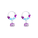 Load image into Gallery viewer, 925 Sterling Silver Hoop Jhumki with Multi - Color Enamel Earring for Girls/Women - Taraash