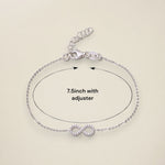 Load image into Gallery viewer, 925 Sterling Silver Infinity CZ Bracelet Gift for Womens - Taraash