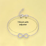 Load image into Gallery viewer, 925 Sterling Silver Infinity Shimmering CZ Bracelet Gift for Womens - Taraash