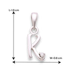 Load image into Gallery viewer, 925 Sterling Silver "K" Letter Cz Pendant For Men And Women - Taraash