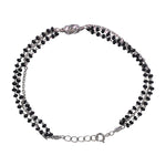 Load image into Gallery viewer, 925 Sterling Silver Layer Black Beads Mangalsutra Adjustable Bracelet for Women - Taraash