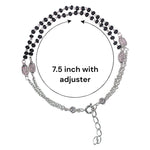 Load image into Gallery viewer, 925 Sterling Silver Layered Black and Silver Beads Mangalsutra Bracelet for Women - Taraash
