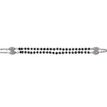 Load image into Gallery viewer, 925 Sterling Silver Layered Black and Silver Beads Mangalsutra Bracelet for Women - Taraash