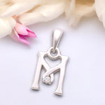 Load image into Gallery viewer, 925 Sterling Silver "M" Letter Cz Pendant For Men And Women - Taraash