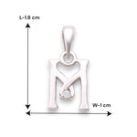 Load image into Gallery viewer, 925 Sterling Silver "M" Letter Cz Pendant For Men And Women - Taraash