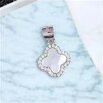 Load image into Gallery viewer, 925 Sterling Silver Mother Of Pearl With CZ Clover Pendant For Womens - Taraash