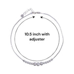 Load image into Gallery viewer, 925 Sterling Silver Multi Beaded Chain Anklet for Women - Taraash