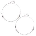 Load image into Gallery viewer, 925 Sterling Silver Multi Beaded Chain Anklet for Women - Taraash