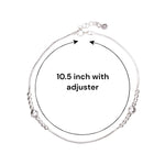 Load image into Gallery viewer, 925 Sterling Silver Multi Beaded Chain Anklet for Women - Taraash