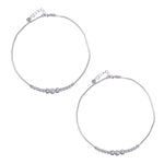 Load image into Gallery viewer, 925 Sterling Silver Multi Beaded Chain Anklet for Women - Taraash