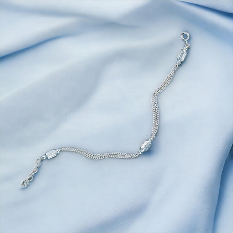 925 Sterling Silver Multi Chain Link Bracelet for Women - Taraash