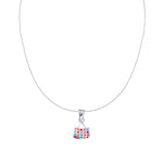 Load image into Gallery viewer, 925 Sterling Silver Multi Color Bag Chain with Pendant Set for Girls - Taraash