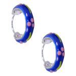 Load image into Gallery viewer, 925 Sterling Silver Multi - Color Enamel Hoop Earring For Women/ Girls - Taraash